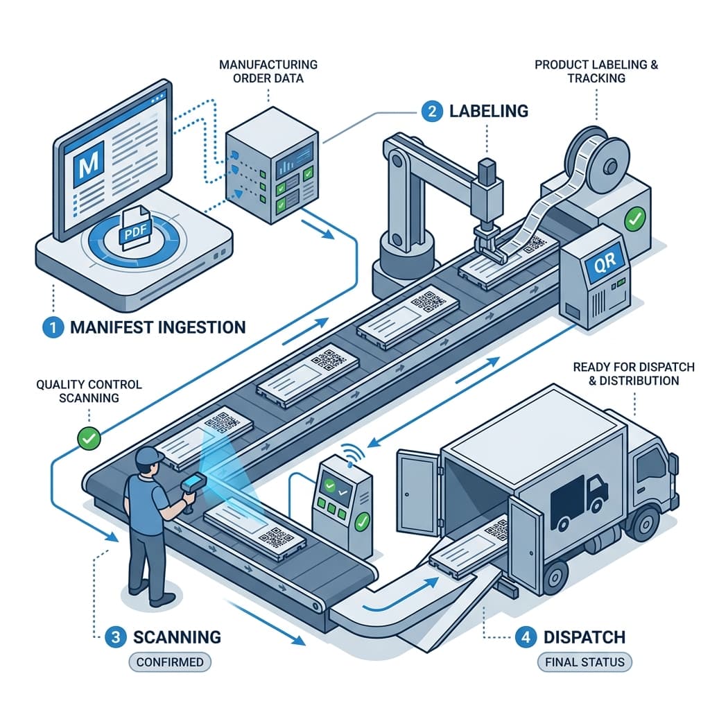 Panel Track 3D Industrial Flow